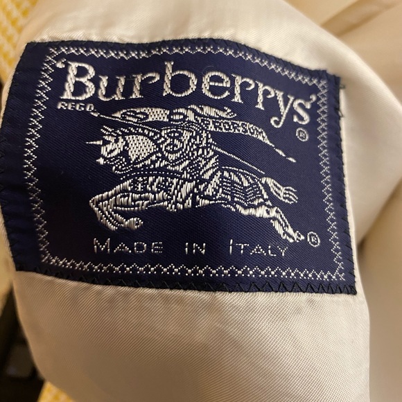 Burberry Suit Jacket and Skirt Set Authentic Vintage 80s Size 42 Silk and Wool - Picture 8 of 16